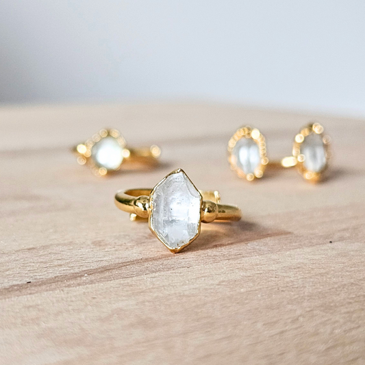 Bague en pierres naturelles brutes personnalisables – JOYO Jewelry fait main
