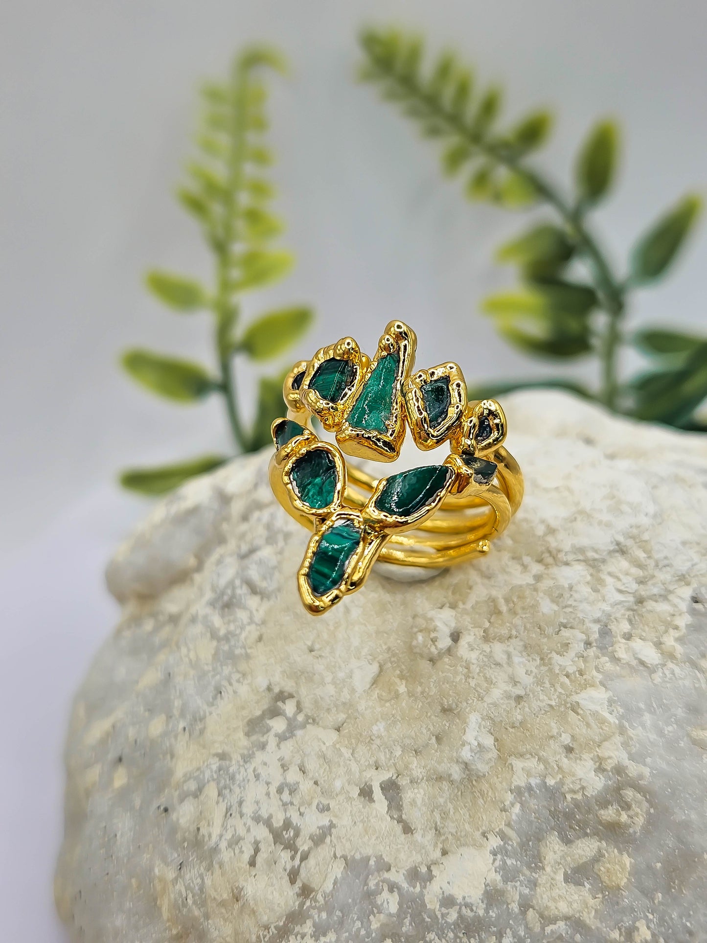 Bague malachite