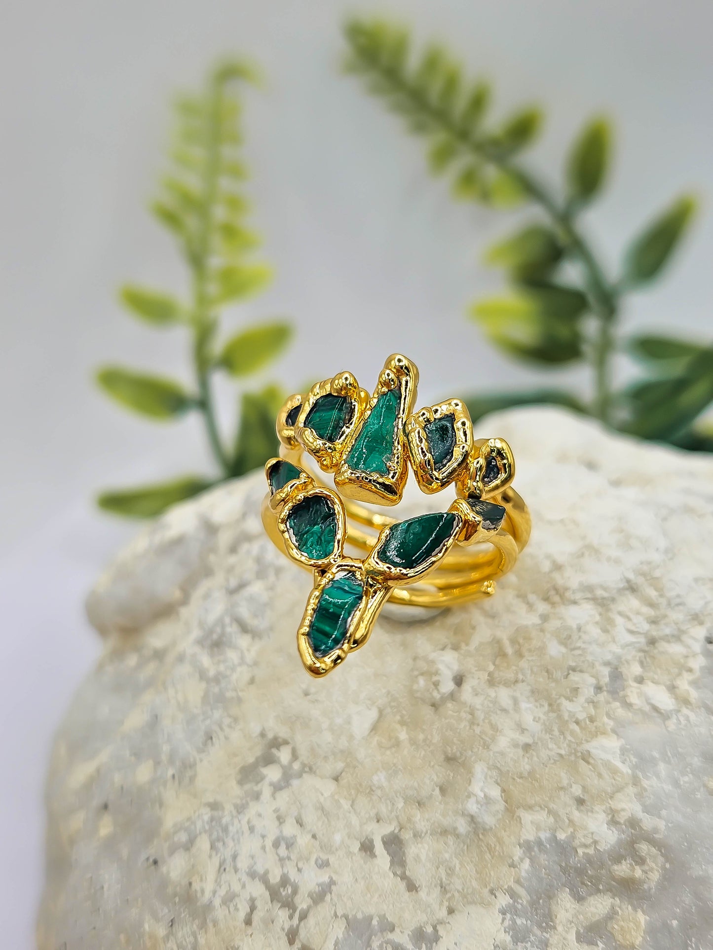 Bague malachite