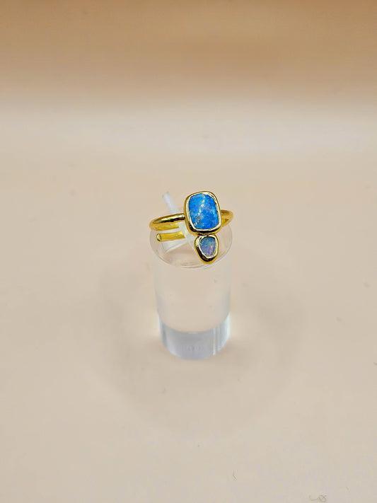 Bague en Opales, dorée