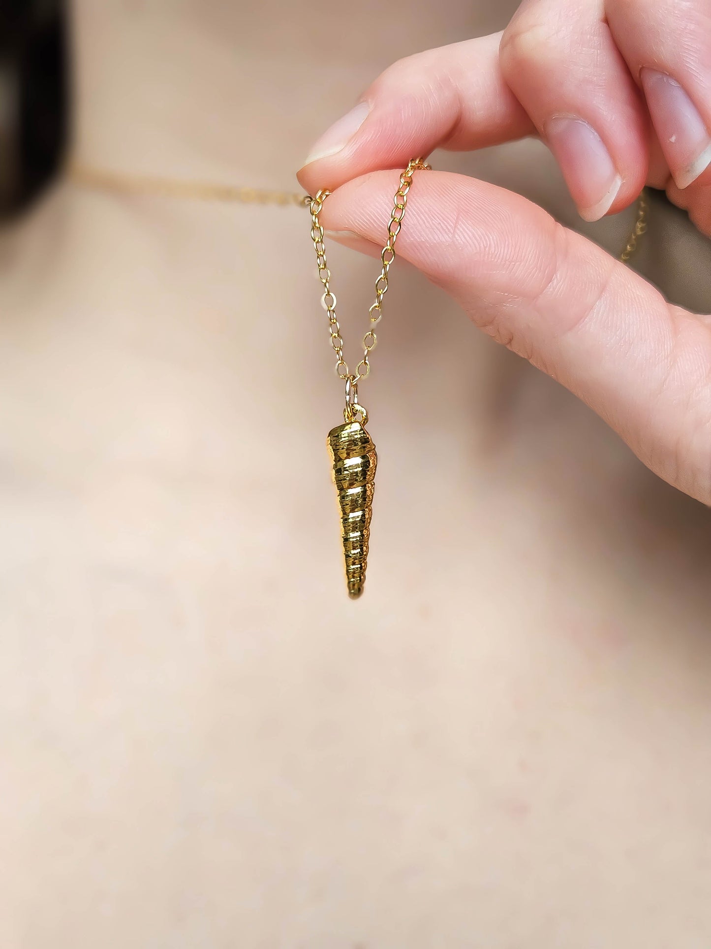 Petits coquillages dorés