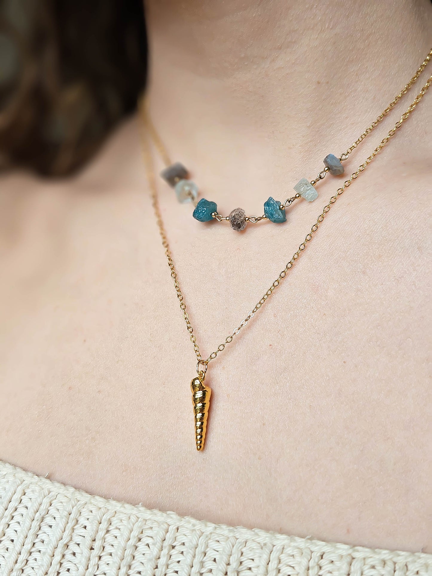 Petits coquillages dorés