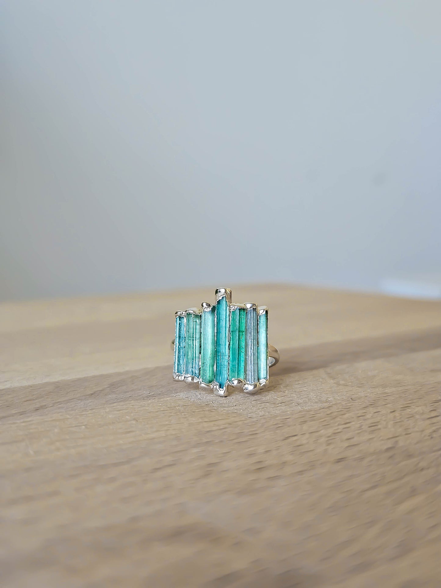 Bague Tourmaline verte, argent