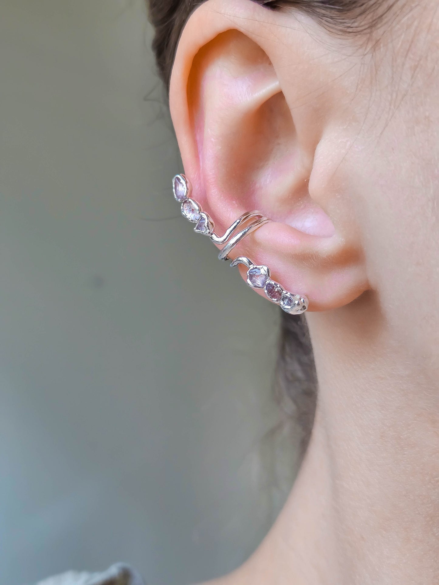 Earcuffs argentés