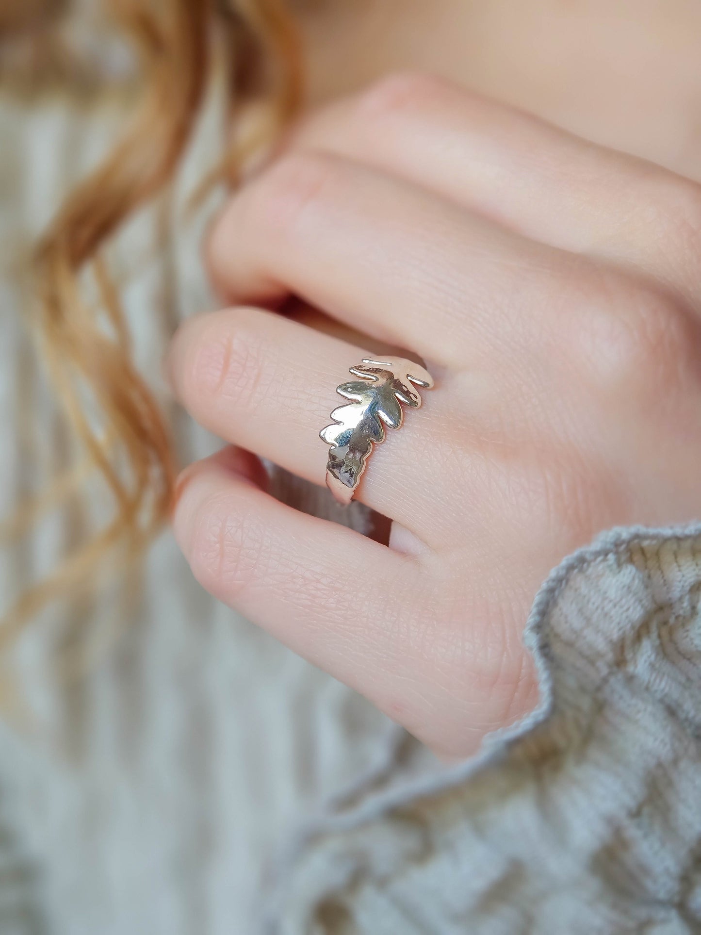 Bagues feuilles or ou argent