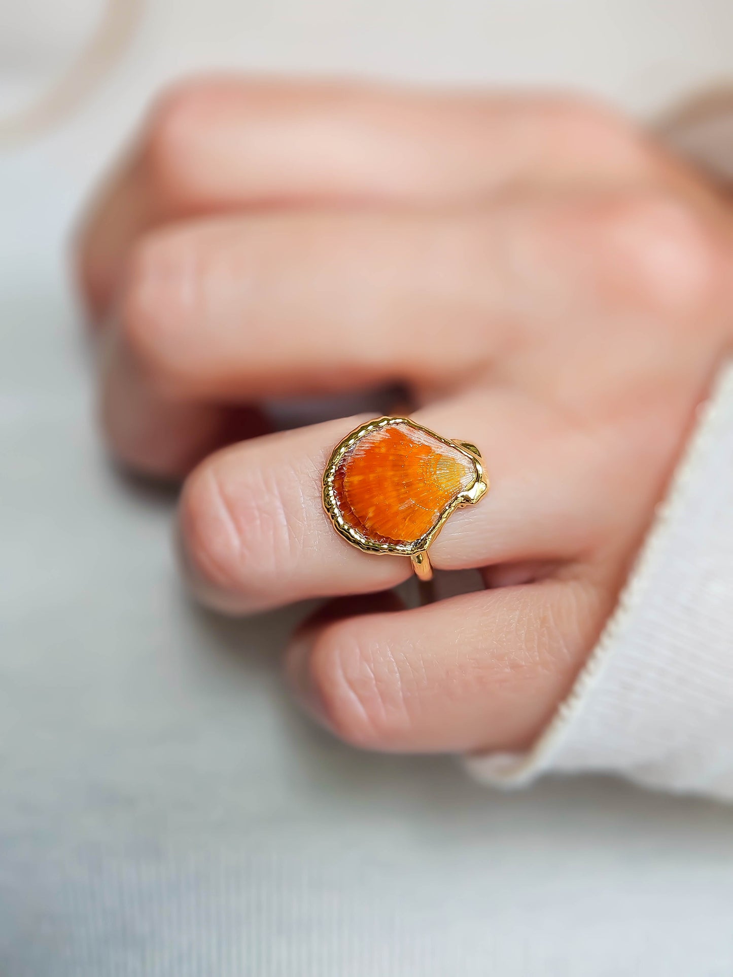 Bague Coquillage, dorée