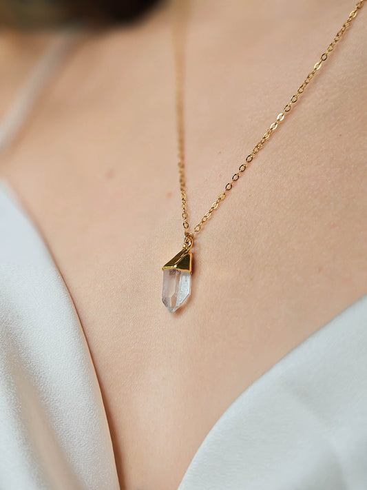 Pointe de cristal, dorée