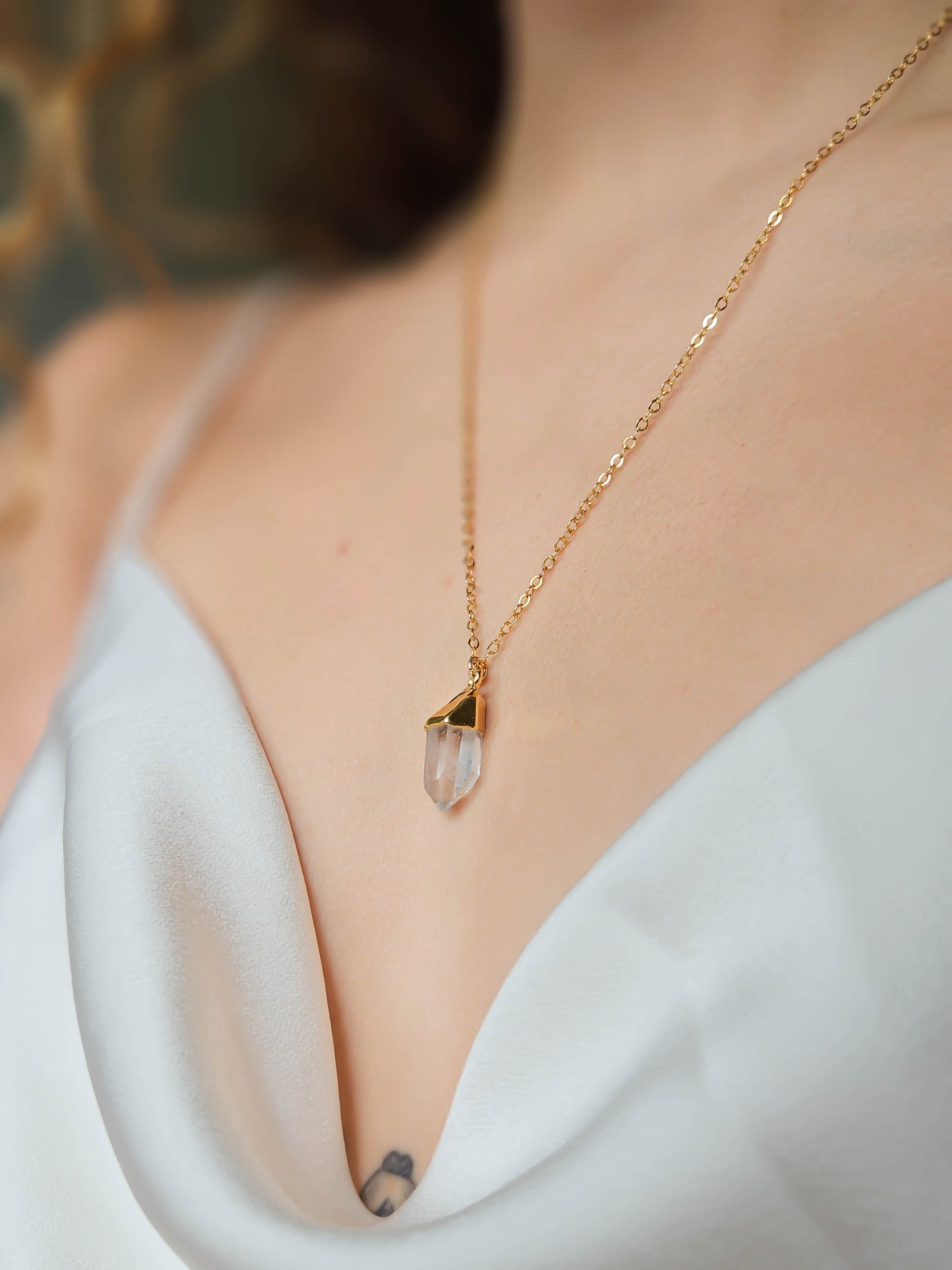 Pointe de cristal, dorée