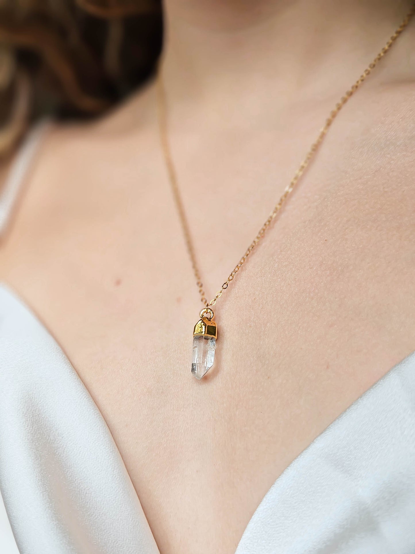 Pointe de cristal, dorée