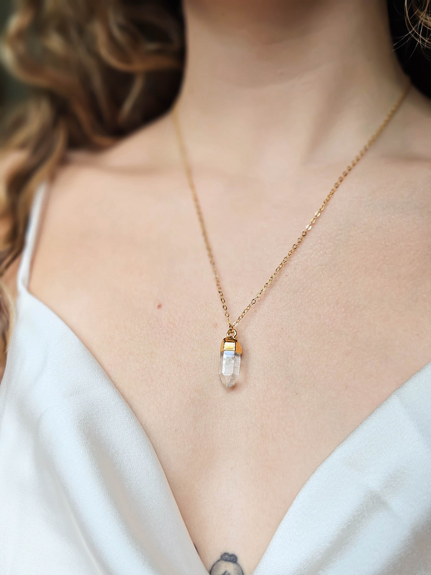 Pointe de cristal, dorée