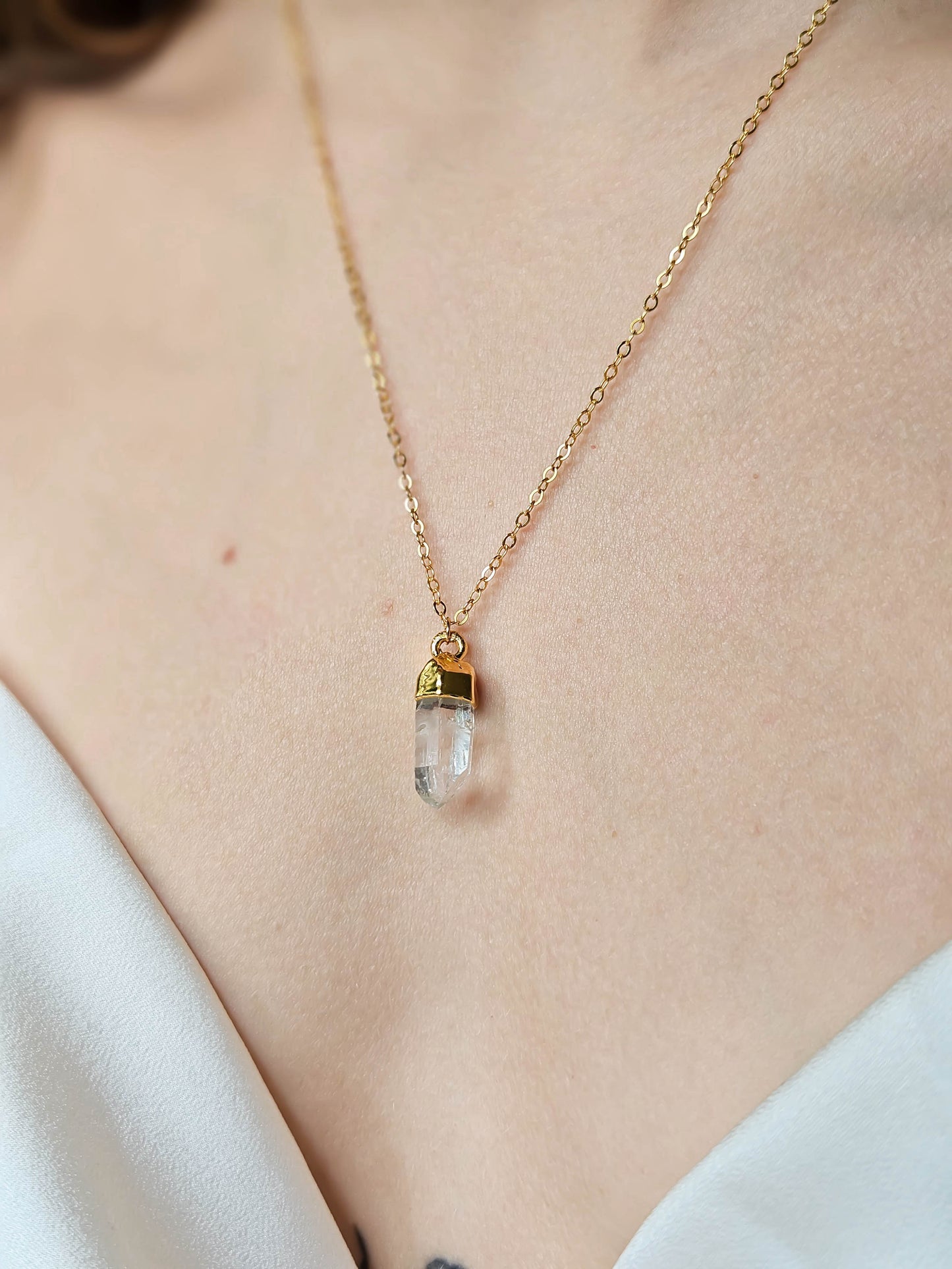 Pointe de cristal, dorée