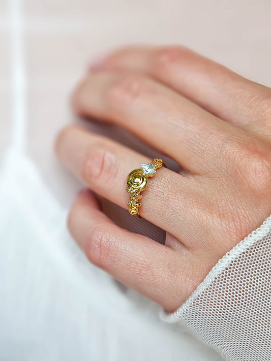 Bague coquillage, Or