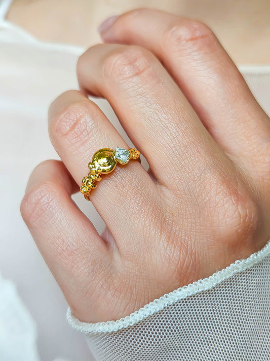 Bague coquillage, Or