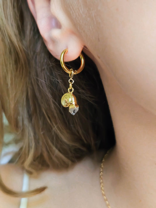 Monoboucle coquillage, Or