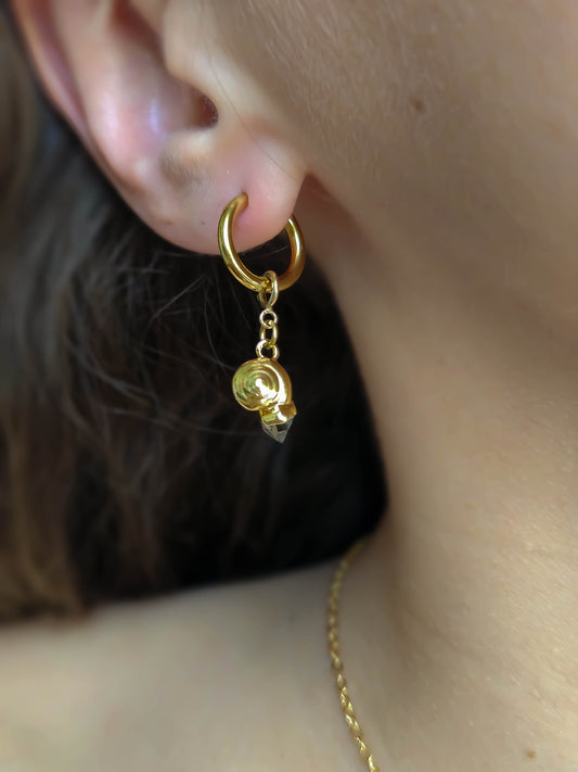 Monoboucle coquillage, Or