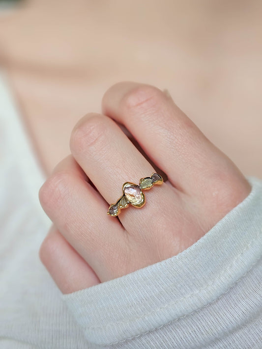 Bague Tourmaline rose, doré