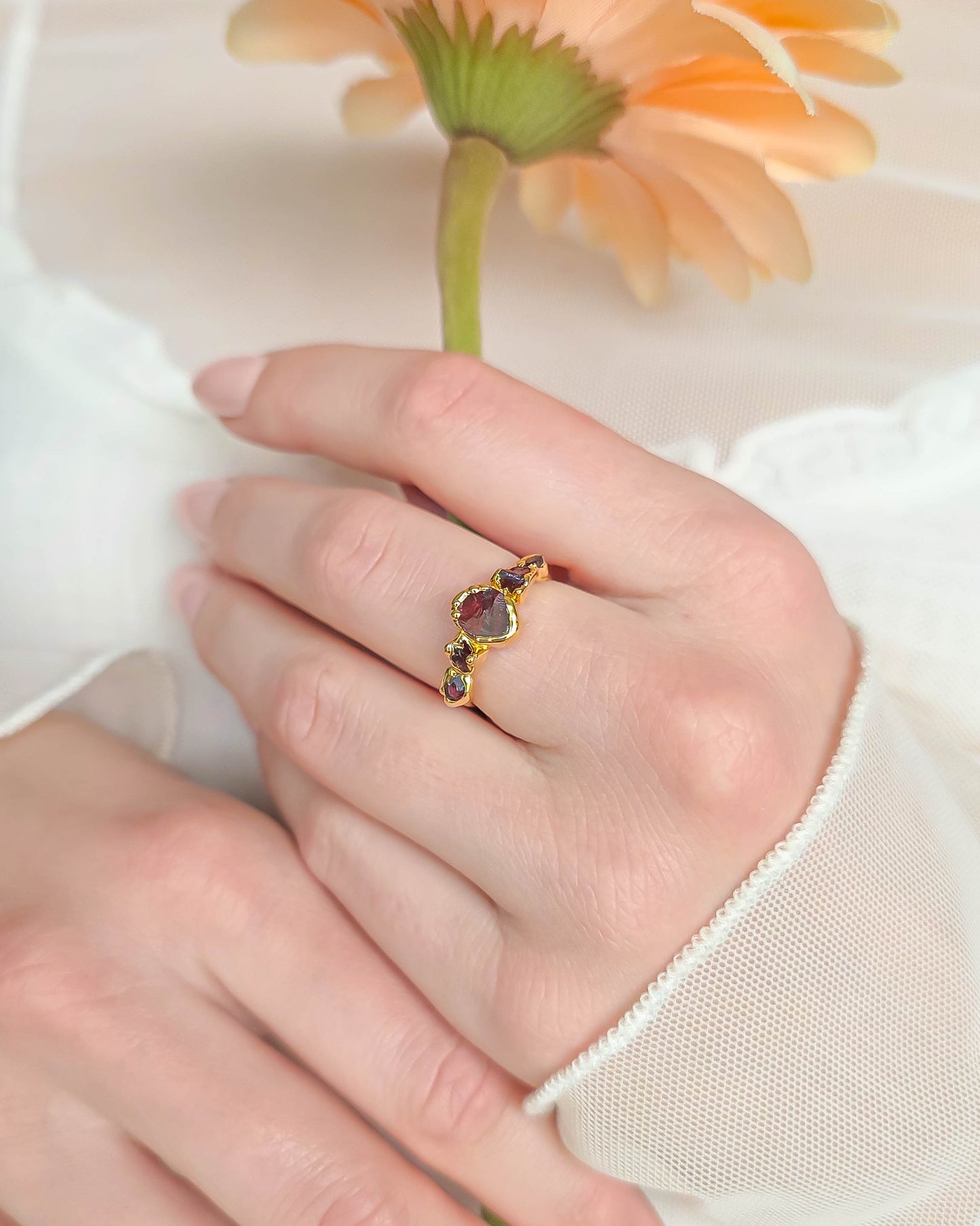 Bague Horizon, pierre ovale