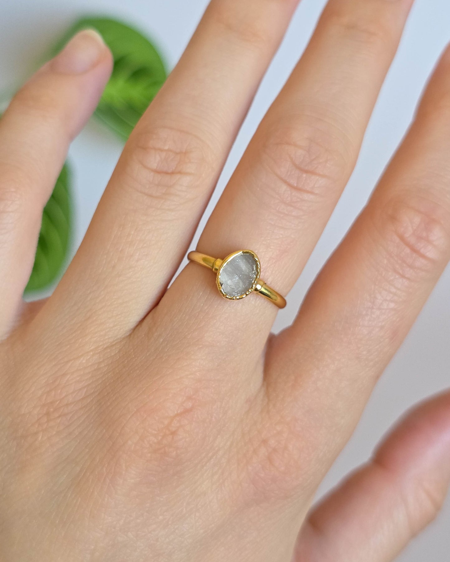 Bague quartz rose, T53