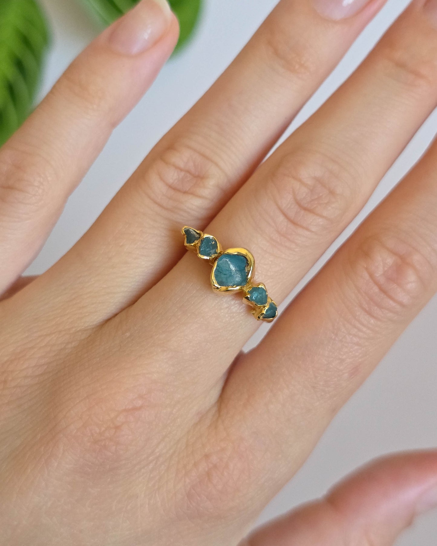 Bague Apatite claire, T56.5