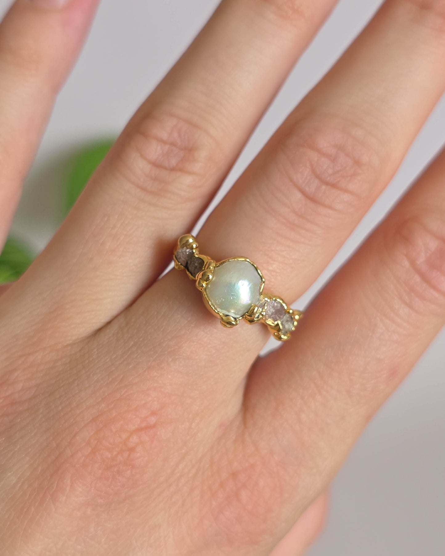 Bague Perle, réglable T51-53