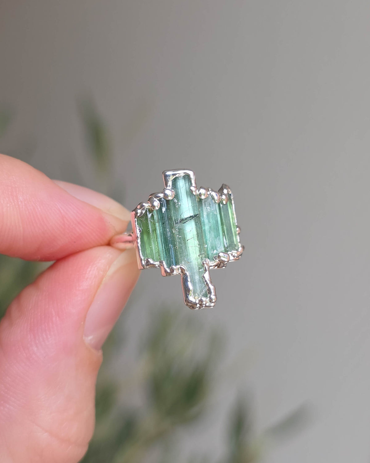 Bague N°3 Tourmaline imparfaite, réglable T50/52