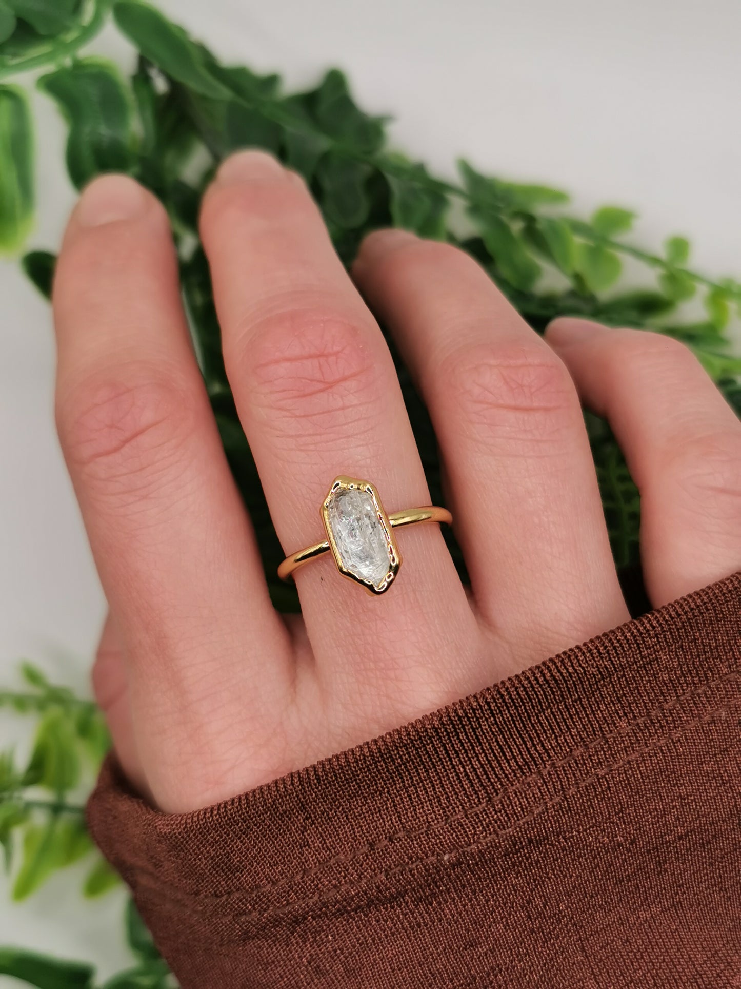 Bague en pointe de quartz