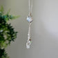 Collier argent Pierre de lune blanche et 3 pointe de quartz