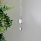 Collier argent Pierre de lune grise et blanche