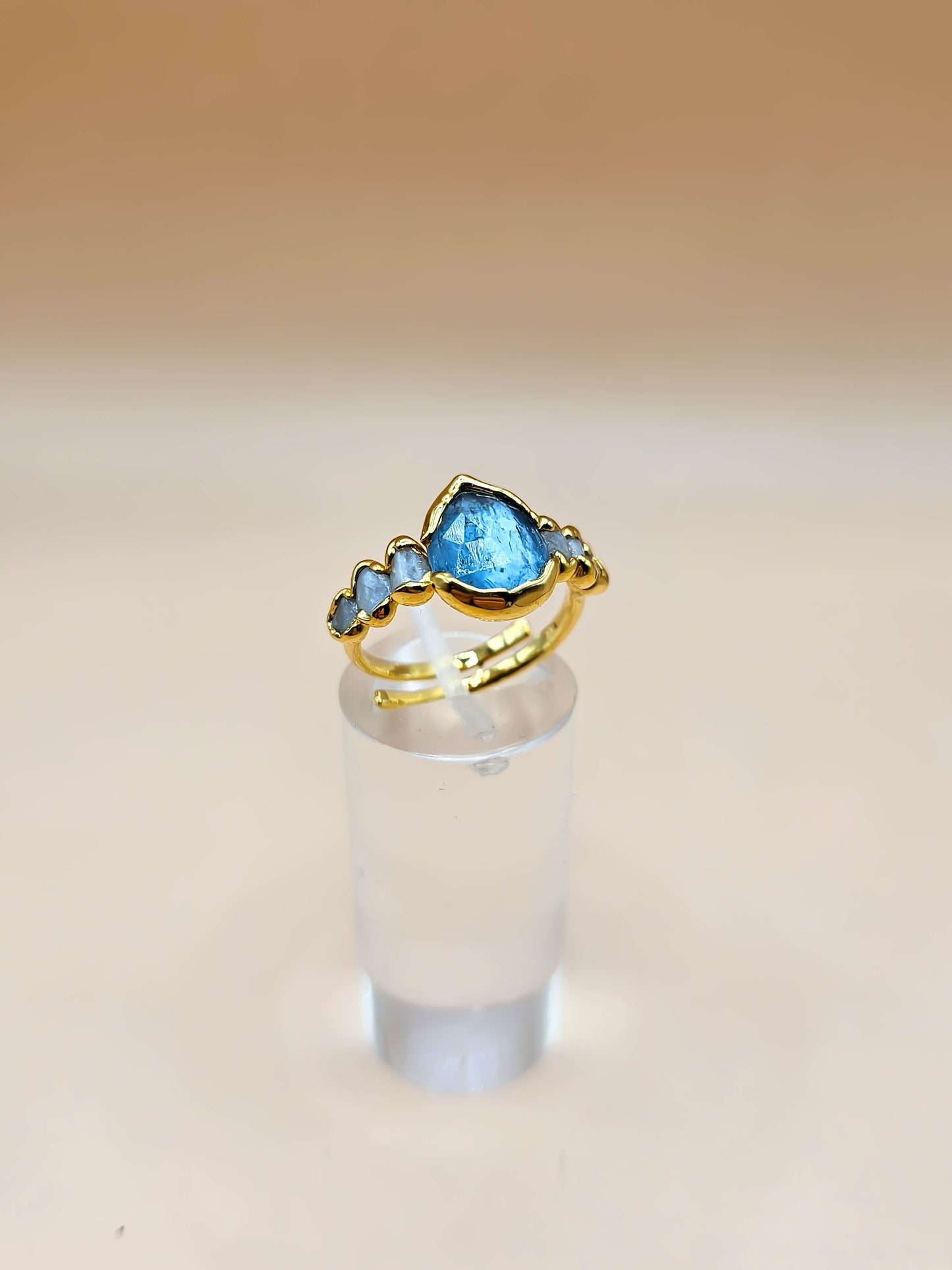 Bague Kyanite et Pierre de lune