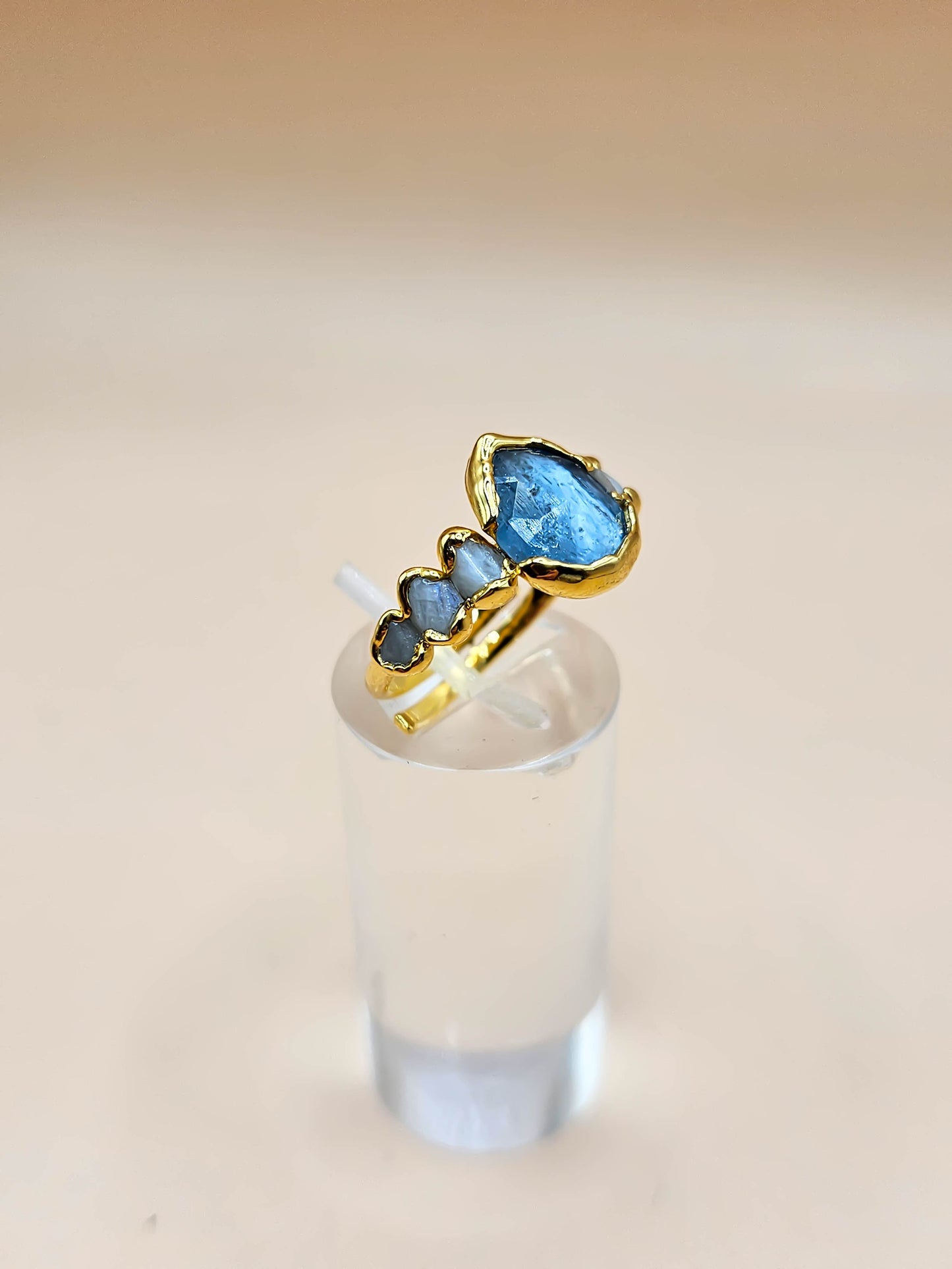 Bague Kyanite et Pierre de lune