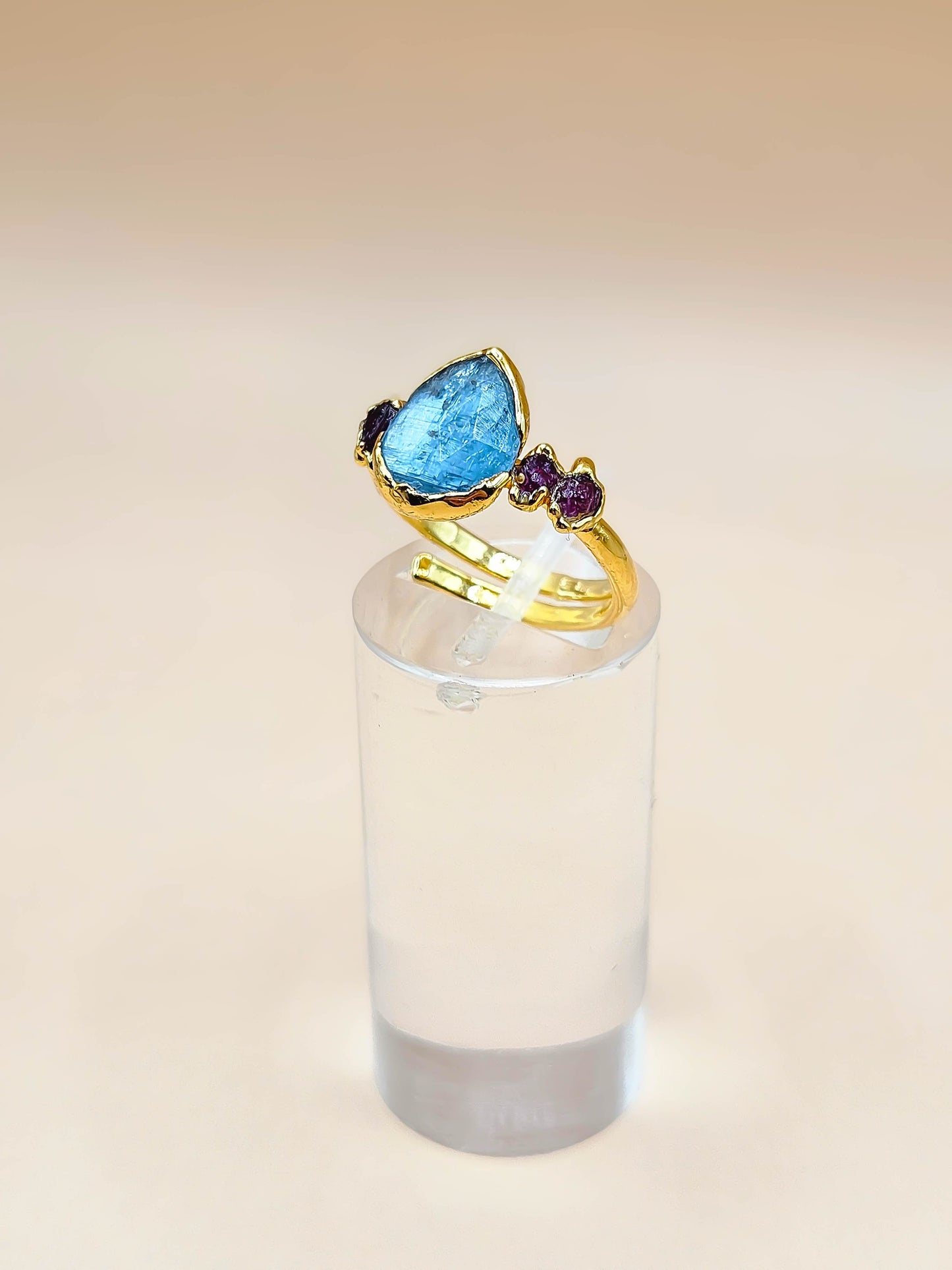 Bague Kyanite et rubis