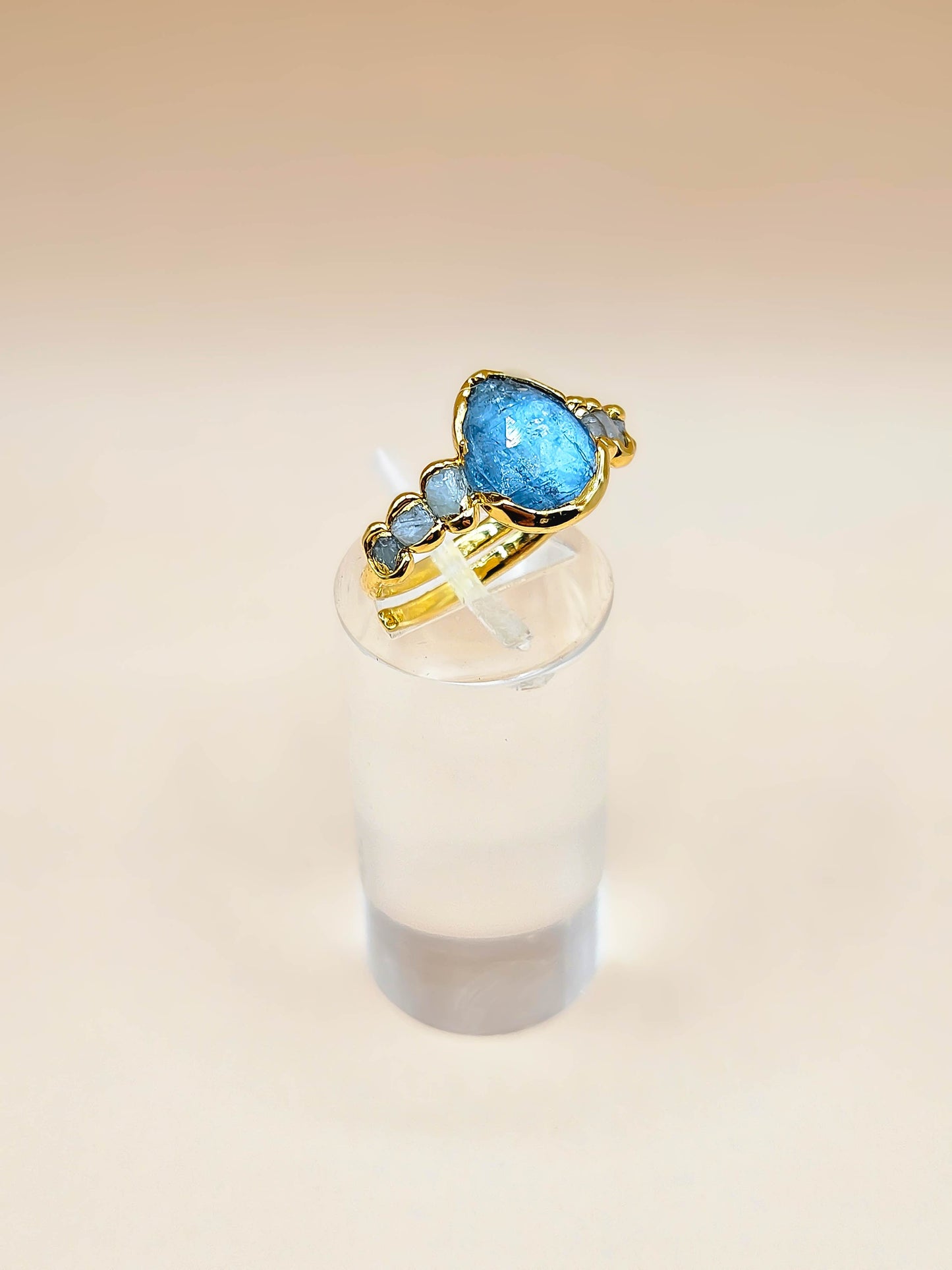 Bague Kyanite et Pierre de lune