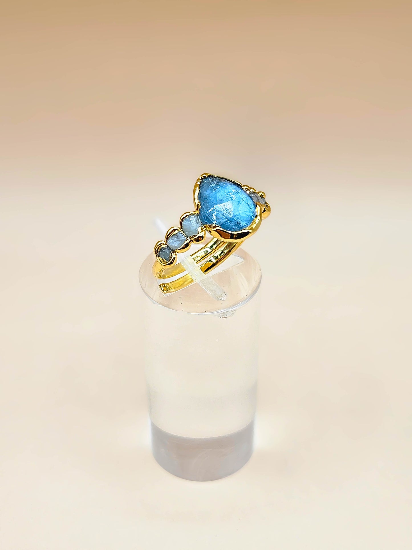 Bague Kyanite et Pierre de lune