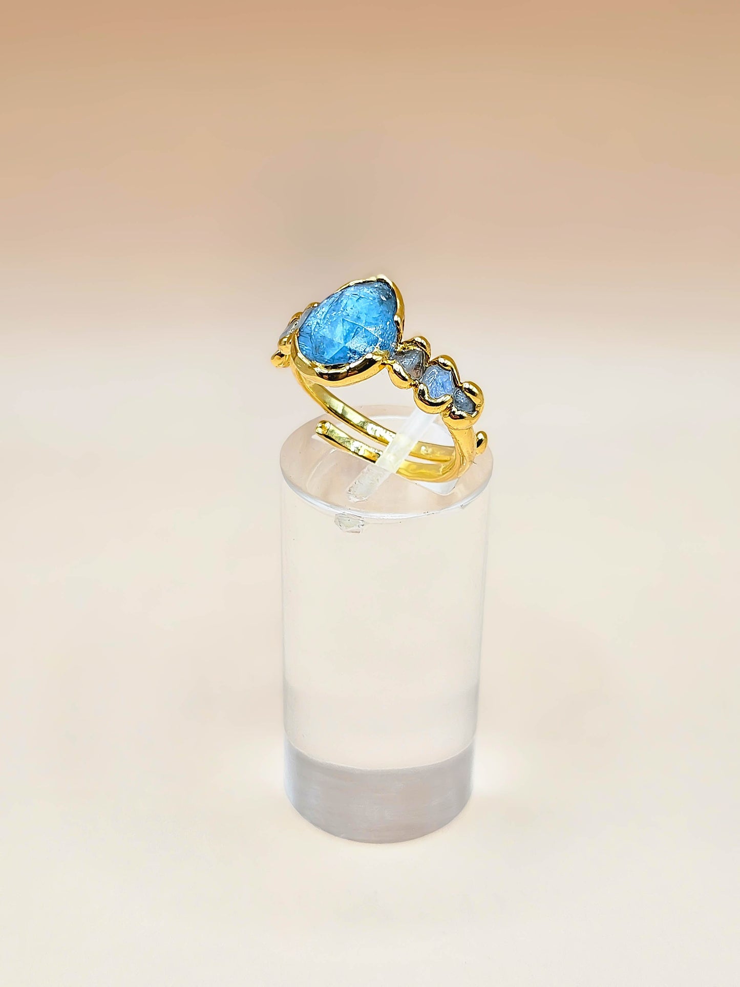 Bague Kyanite et Pierre de lune