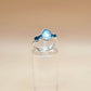 Bague Pierre de lune et Apatite