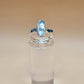 Bague pointe de Quartz et Apatite