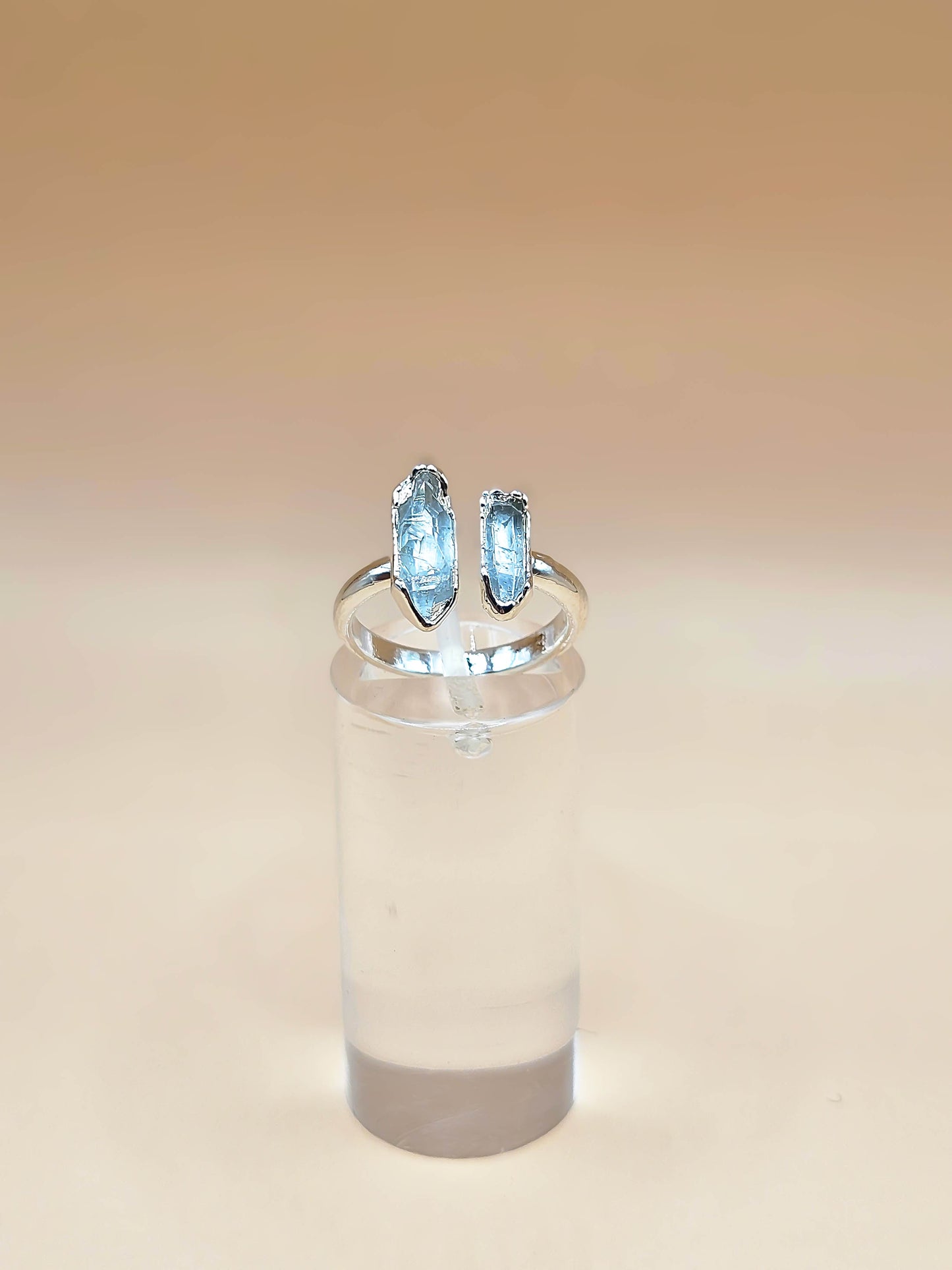 Bague double Pointe de Quartz