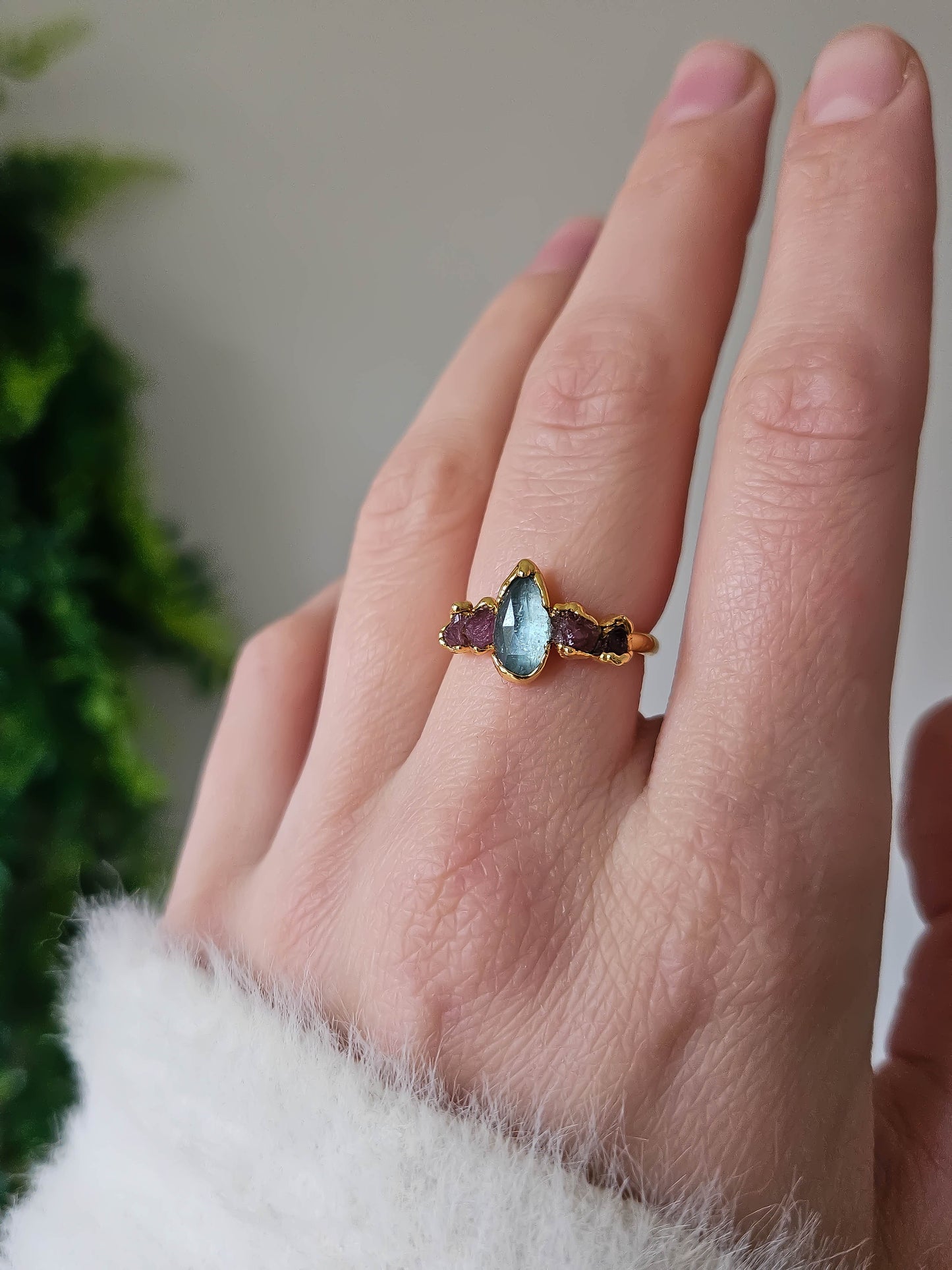 Bague Kyanite et Tourmaline rose