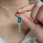 Collier Apatite et pointe de Quartz