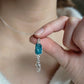 Collier Apatite et pointe de Quartz