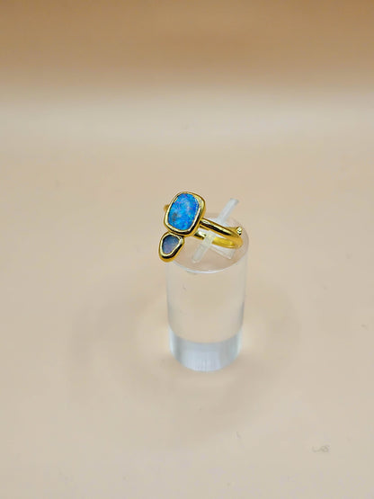 Bague en Opales, dorée