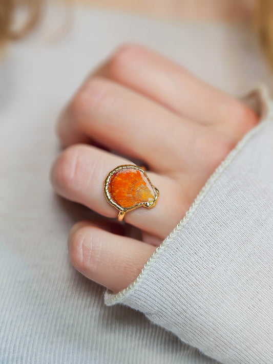 Bague Coquillage, dorée