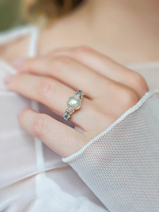 Bague Perle, Argent