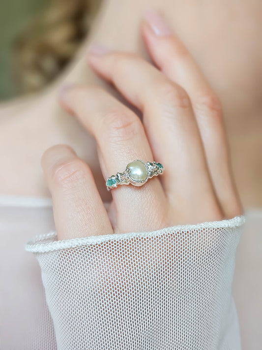 Bague Perle, Argent