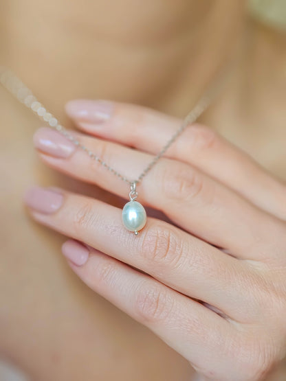 Collier Simple perle, Argent