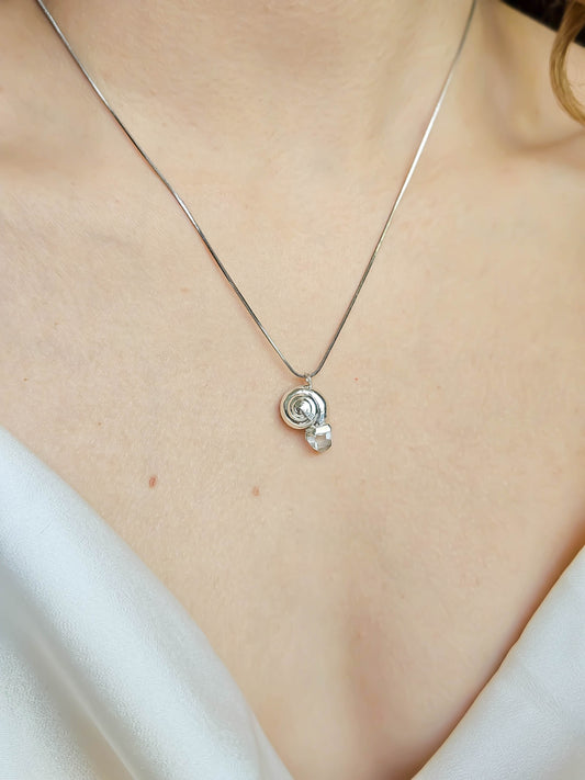 Collier coquillage, Argent