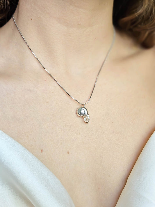 Collier coquillage, Argent