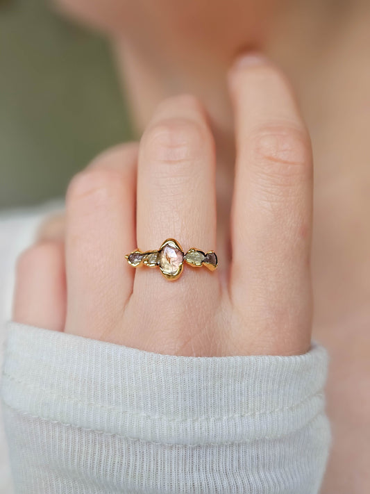 Bague Tourmaline rose, doré