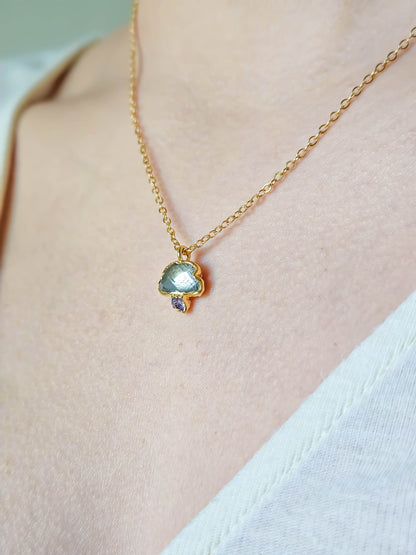 Collier nuage, doré