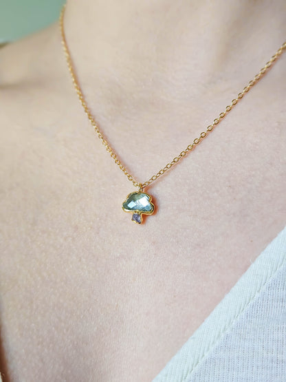 Collier nuage, doré